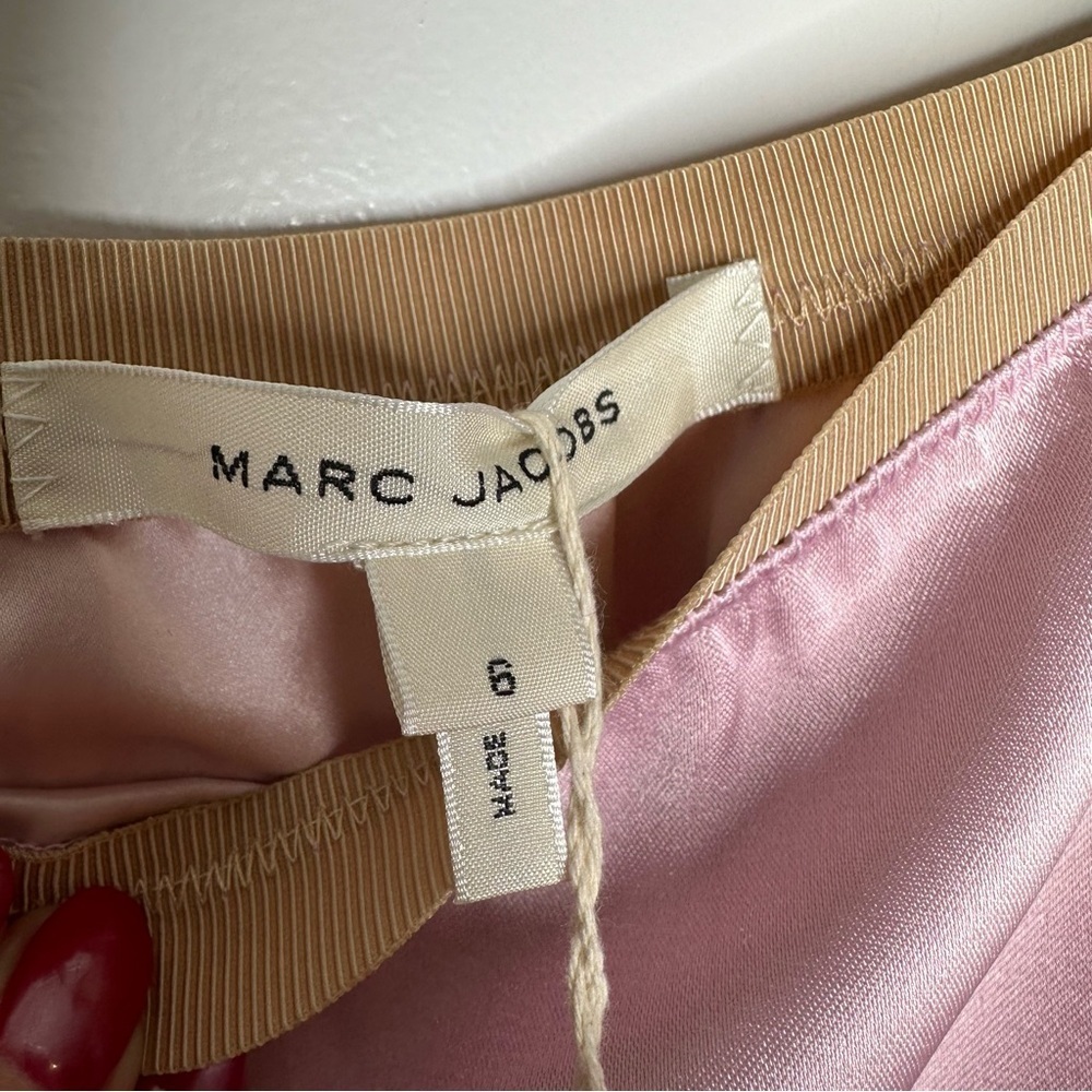 NWT MARC JACOBS Duchesse-satin Skirt In Baby Pink Size 6 - Picture 7 of 10